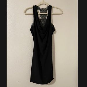 Halter laced mini dress